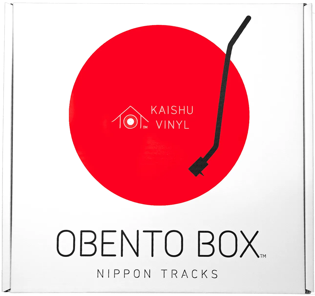 OBENTO BOX containing five curated Japanese 70s–90s kayokyoku vinyl records and incense